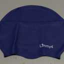 Limmys Long Hair Swim Cap for Women & Men  Extra Space Stretch Latex-Free Silicone Swimming Cap for Thick, Curly & Long Hair  Comfortable No-Headache Fit, Non-Slip, Chlorine-Resistant, Easy On/Off (Medium, Dark Blue)