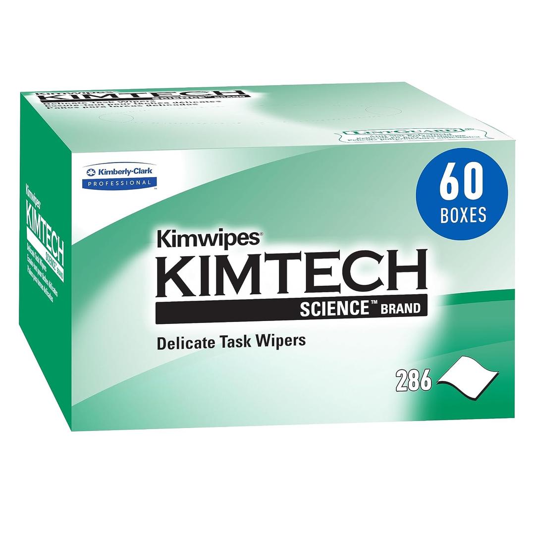 Kimtech Science Kimwipes Delicate Task Wipes (34155), Pop-Up Box, White (60 Boxes of 286 Sheets, 17,160 Sheet Total)
