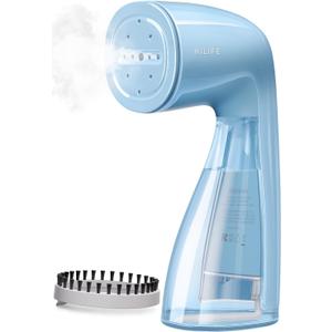 HiLIFE Steamer for Clothes, Portable Handheld Design, 240ml Big Capacity, 700W, Strong Penetrating Steam, Removes Wrinkle, for Home, Office and Travel(ONLY FOR 120V) (sky blue)