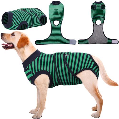 Kuoser Recovery Suit for Dogs Cats After Surgery, Professional Pet Recovery Shirt Dog Abdominal Wounds Bandages, Substitute E-Collar & Cone,Prevent Licking Dog Onesies Pet Surgery Recovery Suit, Size L