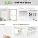 DEZ FURNISHINGS Cordless 1" Mini Blind with Flexible Slats, 30" W x 60" H, Pearl White