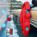 AWEMUFA Boat Fenders Easy to Install Bumper for Docking Ideal Fender for Pontoon, Bass, Jet Ski and Fishing Boats, size: 17" x 8"