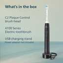 Philips Sonicare 4100 Series Electric Toothbrush - Sonic Toothbrush with Advanced Sonic Technology, Pressure Sensor, Two Intensity Settings, Smartimer & Quadpacer, Black, Model HX3681/24