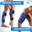 Shin Splint Ice Packs (XL Set of 2) Reusable Hot and Cold Therapy Wrap | Leg or Calf Pain Relief | Advanced Soft Gel Technology | Freezable and Microwavable | Running Injuries & Recovery