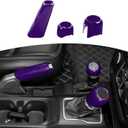 for Jeep JL Gear Shift Knob Handbrake Cover Trim for Jeep Wrangler JL JLU 2018 up for Gladiator JT 2020 up Purple Interior Accessories 3pcs