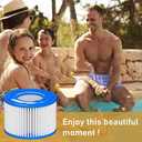 Type Hot Tub Spa Filter Replacement Compatible with Lay-Z-Spa, Coleman SaluSpa 90352E 58323, Inflatable Hot Tub, Swimming Pool Pump Filter Type Cartridge, 12 Pack