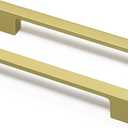Rergy Cabinet Pulls Kitchen Handles for Cabinets, 10Pack Bronze Gold 6-1/4inch Hole Center, Square Drawer Hardware Zinc Alloy Dresser Handle for Cupboard