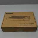 Solar Fence Lights Outdoor 12 Pack, 7 Fixed Colors & Color Changing Fence Lights Solar Powered, IP65 Waterproof Backyard Decoration for Patio, Deck, Pool, Step (Black)