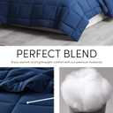 Hearth & Harbor Down Alternative Comforter - All Season Soft Quilted King Bed Comforter Duvet Insert with Corner Tabs - King Size Navy