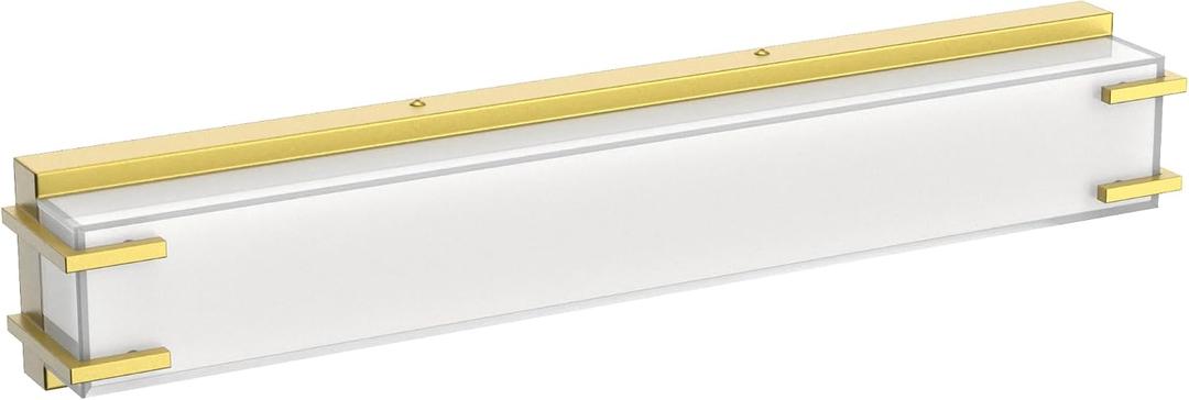 LED Bathroom Light Fixtures Over Mirror 24.4 Vanity Light with Milky White Lampshade 4000K Daylight Gold Bath Bar (Gold)