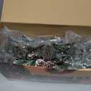 Christmas Table Centerpiece with LED Lights, Silver Christmas Tree Decoration, Natural Pine Cones, Christmas Balls for Holiday Party, Home, Fireplace