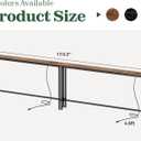 SUPERJARE 110.2 Inch Sofa Table with Power Outlets and USB-C Ports, 5.9 Inch Narrow Console Tables, Entryway Hallway Couch Tables with Storage, Behind Sofa, Small Spaces, Living Room, Rustic Brown