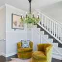 Crystal Candle Chandeliers Modern Crystal Pendant Light Green 8-Light
