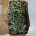 6.5FT Christmas Garland with Lights & Timer, 25 LED Pre-lit Lighted White Berry Garland for Mantle, Battery Operated Greenery Mistletoe Garland with Snow Pinecone for Fireplace Door Stairs Table