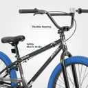JOYSTAR 24 Inch Kids Bike Freestyle BMX Bikes for 7 8 9 10 11 12 Years Old Boys Girls and Beginner Riders, 24" Kids' Bicycles, Blue Tires