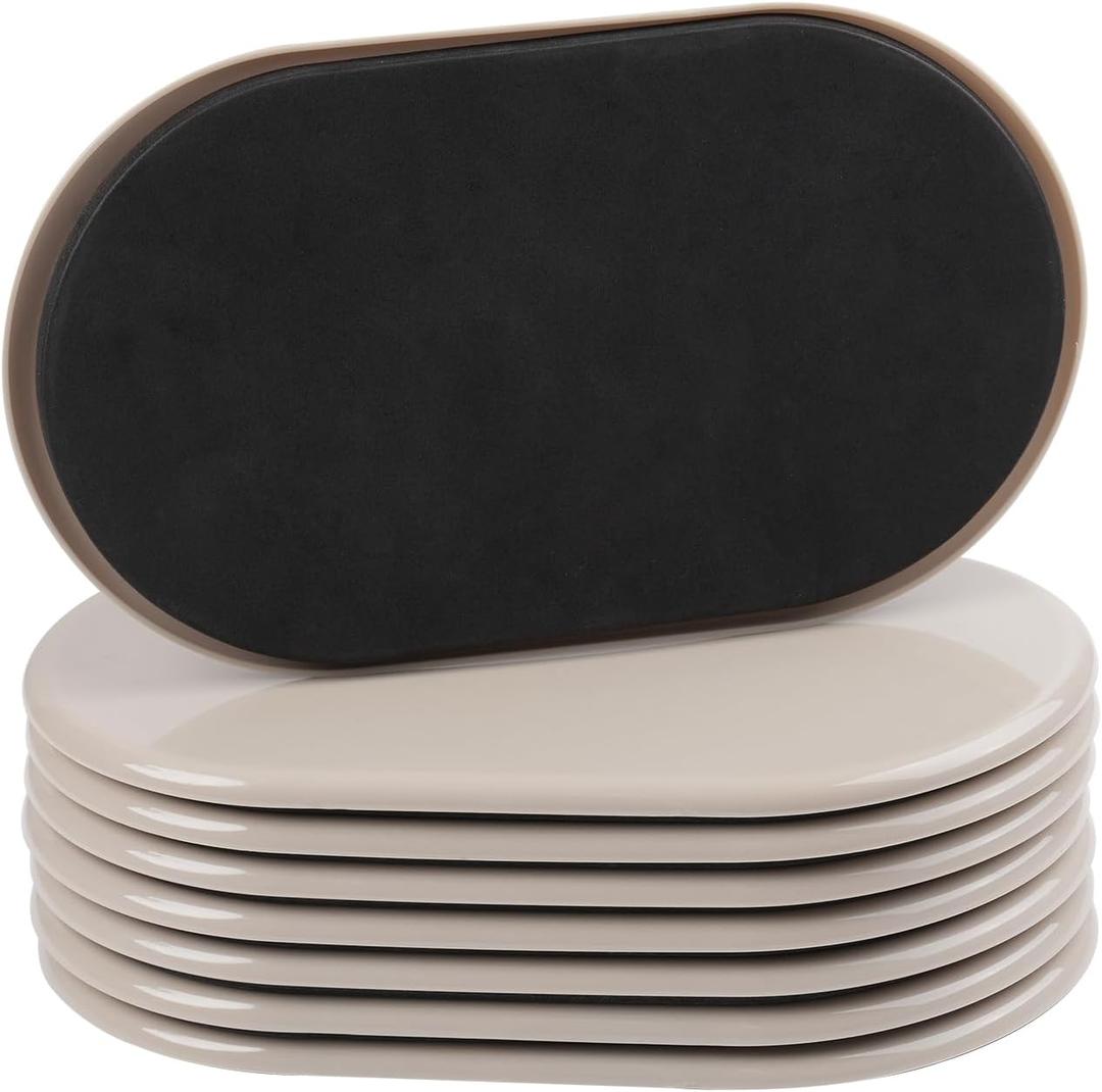 8PCS Furniture Sliders, 9-1/2" X 5-3/4" Large Furniture Movers Sliders, Reusable Sliders for Furniture on Carpet for Heavy Furniture, Furniture Moving Made Simple!