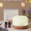 InnoGear Aromatherapy Diffuser & 10 Essential Oils Set, 500ml Essential Oil Diffuser with Remote Control Mother's Gift Ultrasonic Cool Mist Scent Humidifier Vaporizer Auto-Off Timer for Home, Yellow