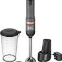 BLACK+DECKER Kitchen Wand Cordless Immersion Blender, Hand Blender with Charging Dock, Grey (BCKM1011K01)