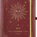 2026-2027 Planner - Academic Planner 2026-2027, 9" x 11", Jul. 2026 - Jun. 2027, Weekly and Monthly Planner 26-27, Leather Cover with Thick Paper, Back Pocket - The Sun (Reddish Brown Sun)