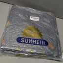 Sunheir 2-Pack Extra Large Reusable Dog Mat for Floor, Dog Playpen, Non-Slip Waterproof Pee Pads, Super Absorbent Washable Pee Pads for Dogs, Pet Whelping Pads, Crate, Potty Training - 36" x 48" (Leaves - Deep Grey)