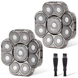 9 Blades Head Shaver Men's Electric 9D Shaver Replacement Heads Universal Replacement Blade Head Electric Razor for Men,2 Pack
