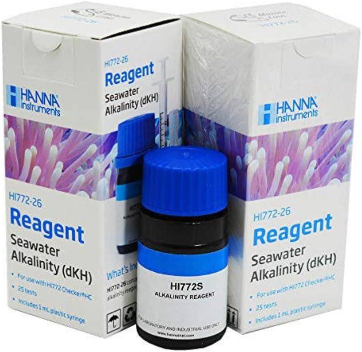 Hanna HI772-26 REAGENTS - 2 Pack - for HI772 Checker Saltwater Aquarium Alkalinity Colorimeter Checker Tester - 50 Test Pack