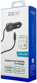 ZGEAR 2.4 AMP CAR CHARGER TYPE C QCK