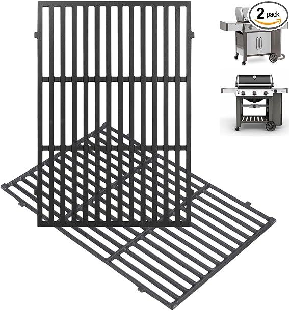 66095 Grill Grates for Weber Genesis II/ II LX300 Series Replacement Parts
Fits Genesis II E/S/SE 310 335 E-325 E-330 E-315 S-345 Grill Parts, OEM 66802 66805, 18.8x13.25'' cast iron grates