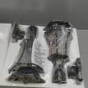 Cast Aluminum 24" Large Outdoor Post Light with 3" Pier Mount, Bronze Exterior Pathway Pole Lights Fixture with Seeded Glass 2 Pack Outside Garden Post Lamp Lantern Head for Driveway, Yard