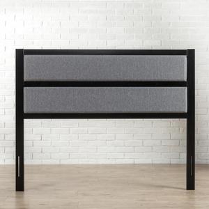 Zinus Modern Studio Upholstered Metal Headboard, Twin