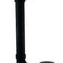 Westbrass 493144H-62 12" & 4" Bath Waste & Overflow Assembly with Tip-Toe Drain Plug and Illusionary Faceplate-SCH. 40 ABS Pipe, 1-Pack, Matte Black