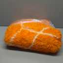 ONASAR Area Rugs for Bedroom Living Room, 4x6 Fluffy Orange and White Throw Rug, Geometric Soft Shaggy Fuzzy Plush Indoor Floor Carpet for Kids Teen Nursery Dorm Office Home Decor Aesthetic