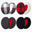 Geyoga 4 Pairs Bandless Ear Muffs Fleece Thick Winter Ear Covers Warmer Cold Weather for Women