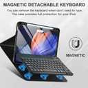 Harvopu Compatible for iPad Air 11-inch/ 10.9"Air 5th 4th Generation Case with Keyboard -Backlit Detachable, Folio Keyboard Cover with Pencil Holder for iPad Air 11 Inch M4/M3/M2, Air 5/ Air 4 (Black)