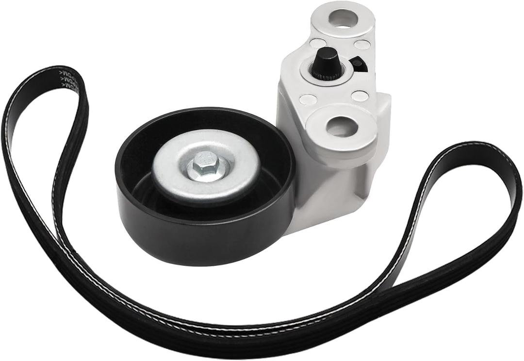 A/C Serpentine Drive Belt Tensioner Kit Fits for Chevy Silverado Avalanche Express Suburban Tahoe for GMC Savana Sierra Yukon 1999-2008 for Cadillac Escalade 2002-2008 Replaces# 90K-38159