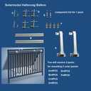Solar Panel Mounting Brackets Hooks Balcony Railing Holder Power Station Holder for 2 Solar Panels Tilt Angle 020-30