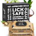 Lick-Safe Pet Wipes for Dogs & Cats - Vet-Approved & Hypoallergenic - Cleans Mud, Odors & Dander - Feline & Dog Wipes for Paws, Face & Butt - Earth-Friendly & Unscented Cat Cleaning - Pack of 200