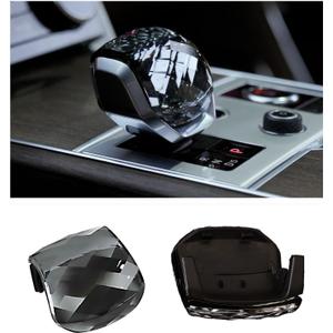 Egreat Crystal Gear Shift Knob Cover Trim Compatible with Land Rover Range Rover Sport/Vogue 2023-2025VELAR/Discovery 5 2021-2025 Interior Accessories (Black)