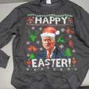 Joe Biden Ugly Christmas Sweater Biden Christmas Sweater T-Shirt Size  L, Gray