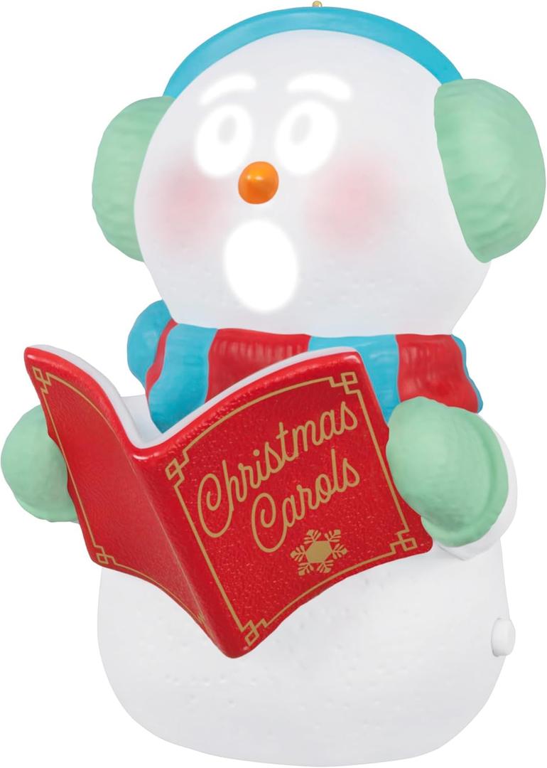 Hallmark Keepsake Christmas Ornament 2024, Caroling Snowman Musical With Light, Snowman Collectors Gifts