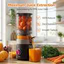 Aeitto Juicer Machines for Vegetables & Fruits, Cold Press Juicer Large Capacity, Self Feeding System, Easy to Clean, Purple