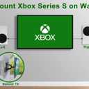 Wall Mount for Xbox Series S (Mount The Console & Accessories on Wall Near or Behind TV Left/Right), Wall Shelf Bracket Kit for XSS System