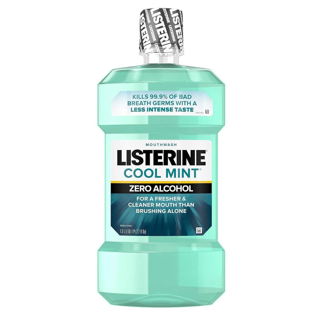 Listerine Zero Mouthwash, Clean Mint, 50.7-Ounce (1.5 L)