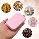 uxcell 2pcs Metal Tin Box, 3.7x2.4x0.8 Mini Portable Rectangular Empty Tinplate Small Storage Container Airtight Tins with Lids for Candy Favors Crafts Christmas Gifts, Pink