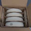 theterra 7.5'' Ceramic Pasta Bowls, Salad Bowls Set of 4, Stoneware Serving Bowls for Fruits, Noodle, Dinner, House-warming Wedding Present, Cappuccino