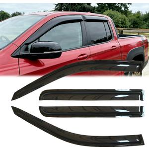 4pcs Original Shatterproof Side Window Wind Deflectors for Honda Ridgeline 2017-2025,Outside Mount Rain Guard Sets,Nice Looking Window Visor for Cars,Vent Deflectors for 17-25 Ridgeline 94276
