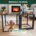 FXW AuraSpace Pro Acrylic Indoor Dog Playpen, Heavy-Duty with Metal Frame, 24" Height 6 Panels for Puppies & Small Dogs, BlackPatented