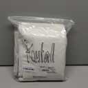 KOUFALL 86 Inch Length Ivory Back Tab Linen Blackout Curtainsfor Living Room