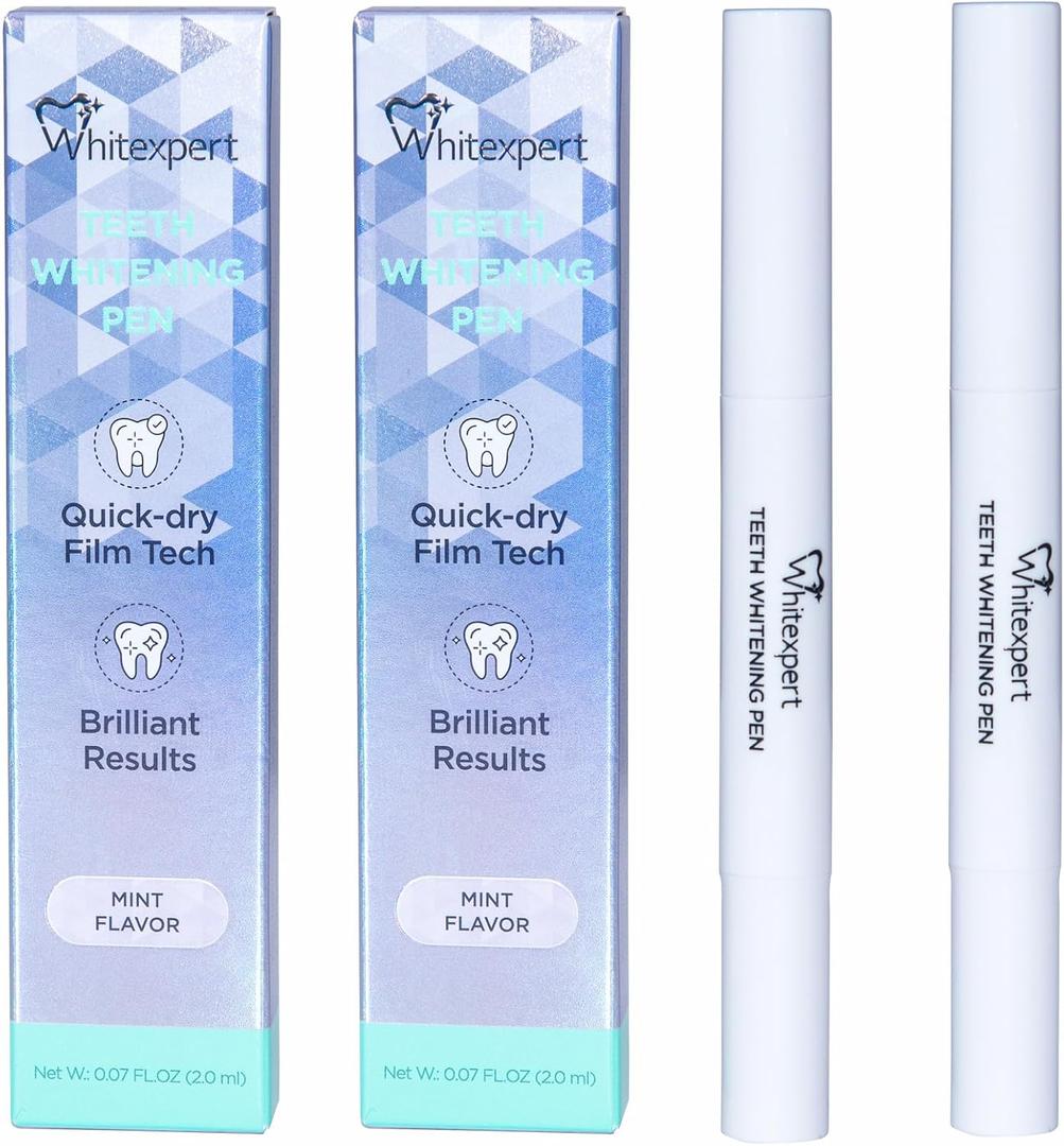 Teeth Whitening Pen, Whitexpert 2 PCS Tooth White Gel for Brighter Smile - Advanced Whitener Refill, Instant Stain Romover, Easy for Sensitive Teeth Care