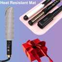 Double-layer Hair Tools Travel Bag and Heat Resistant Mat for Revlon One-Step Hair Dryer, Volumizer, Styler, Flat Irons, Straighteners, Curling Iron, and Haircare Accessories (Gray)